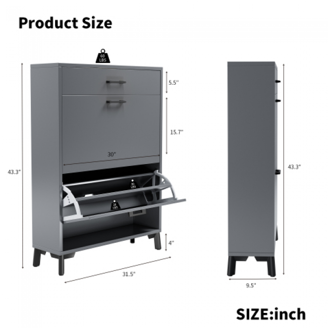 Storage Cabinet Shoe Rack 581 Set - Space Saving | OEM Customizable - Image 5