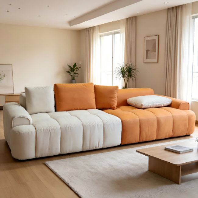 High-End Sofas 15 Sets - Beige & Orange, Gray | Factory Direct Wholesale - Image 3