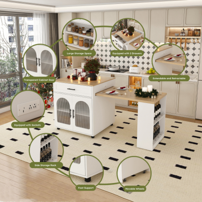 Expandable Kitchen Island - 83 Sets | Bulk Wholesale Deals - Image 2