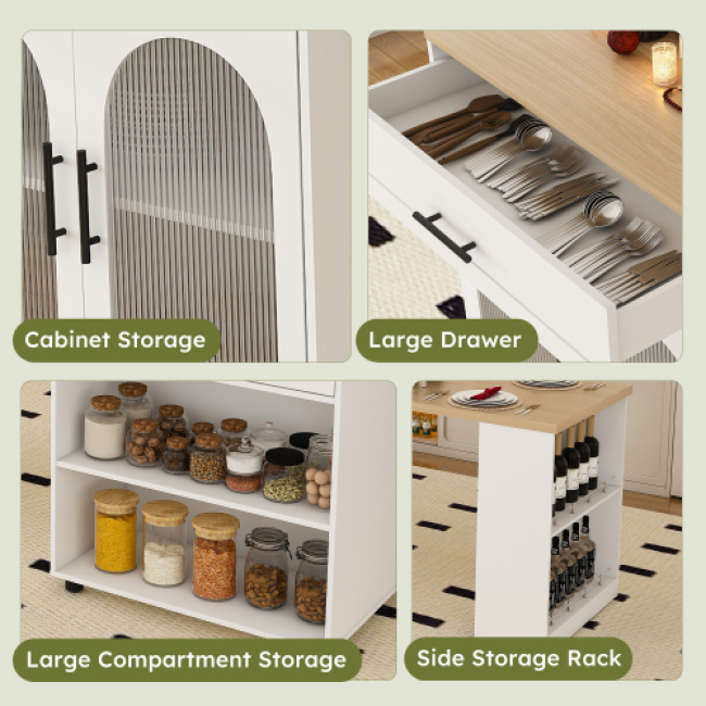 Expandable Kitchen Island - 83 Sets Clearance | Bulk Discounts Available - Image 1