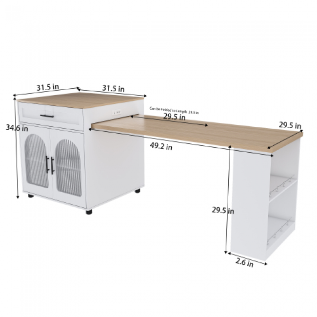 Expandable Kitchen Island - 83 Sets Clearance | Bulk Discounts Available - Image 4