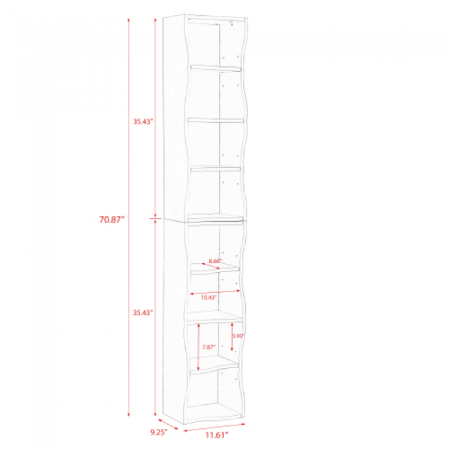 American Desk Bookcase 1237 Set - Stylish Storage | Bulk Discounts - Image 9