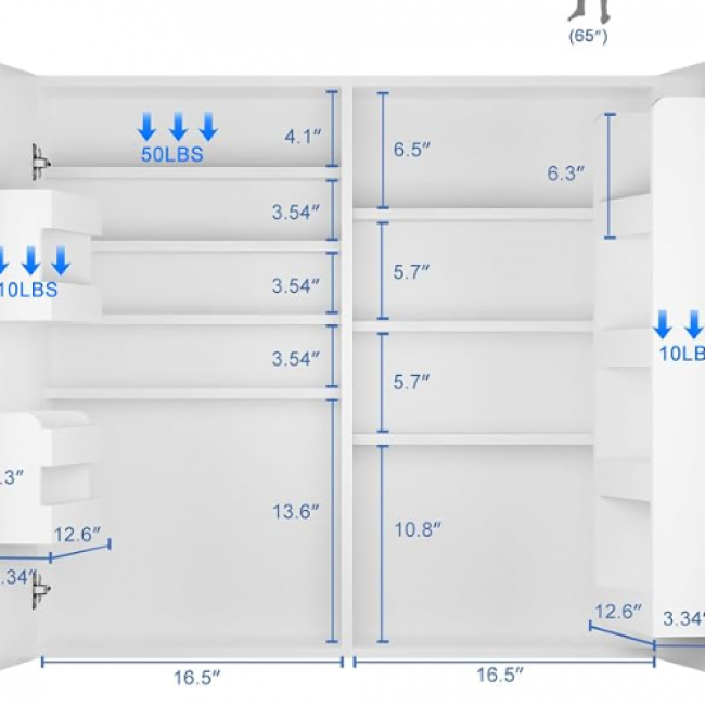 Large 35-Inch Wall Cabinet - P2 Board & Soft Close Hinges | Wholesale & Custom Logo - Image 2