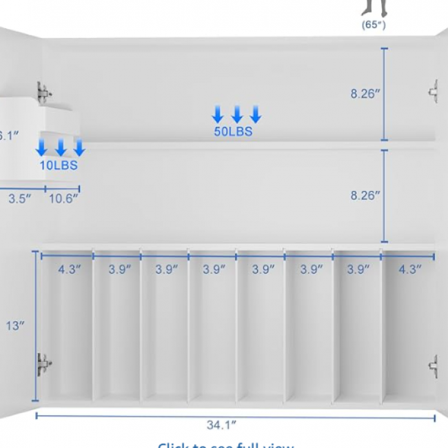 Large 35-Inch Wall Cabinet - P2 Board & Soft Close Hinges | Wholesale & Custom Logo - Image 1