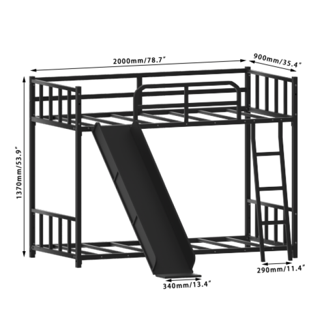 Bunk Bed with Slide - Fun & Durable | Wholesale & Custom Logo - Image 4