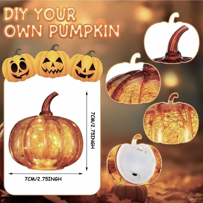 LED Pumpkin Lights - Realistic Halloween Decor | Wholesale Bulk Orders - Image 3