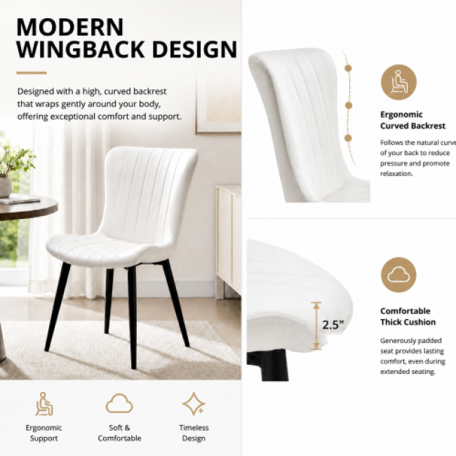Dining Chairs 105 Sets - White & Gray | Factory Direct Bulk Orders - Image 3