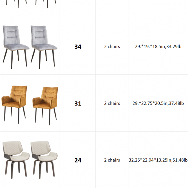 Dining Chair Sets 167 - Comfortable Seating | Bulk Wholesale Options - Image 12