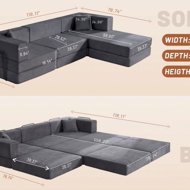 Modular Sofa 95 Sets - Comfortable Living | Wholesale Direct - Image 5