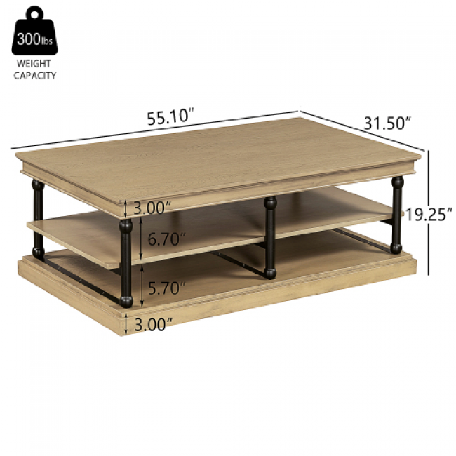 Coffee Table Sets 98 - Brown 70, Gray 28 | Bulk Orders Available - Image 1