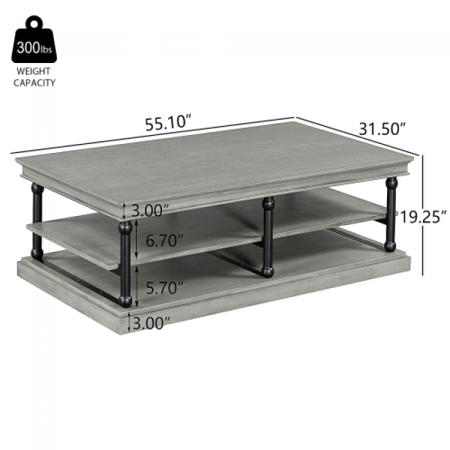 Coffee Table Sets 98 - Brown 70, Gray 28 | Bulk Orders Available - Image 5