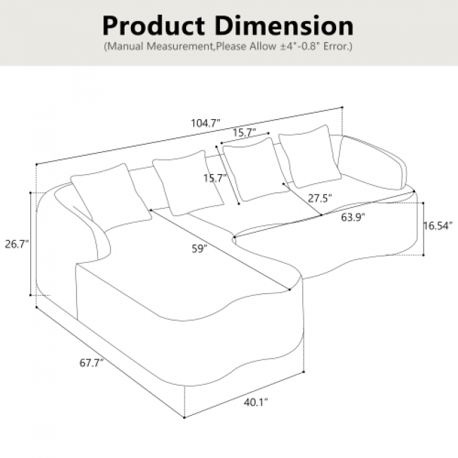 L-Shaped Sectional Sofa - Comfortable Living | Wholesale Bulk Orders - Image 2