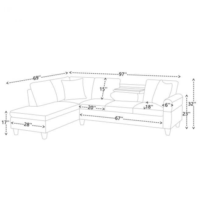 Reversible Lounge Sofa - Comfortable Seating | Wholesale Direct - Image 2