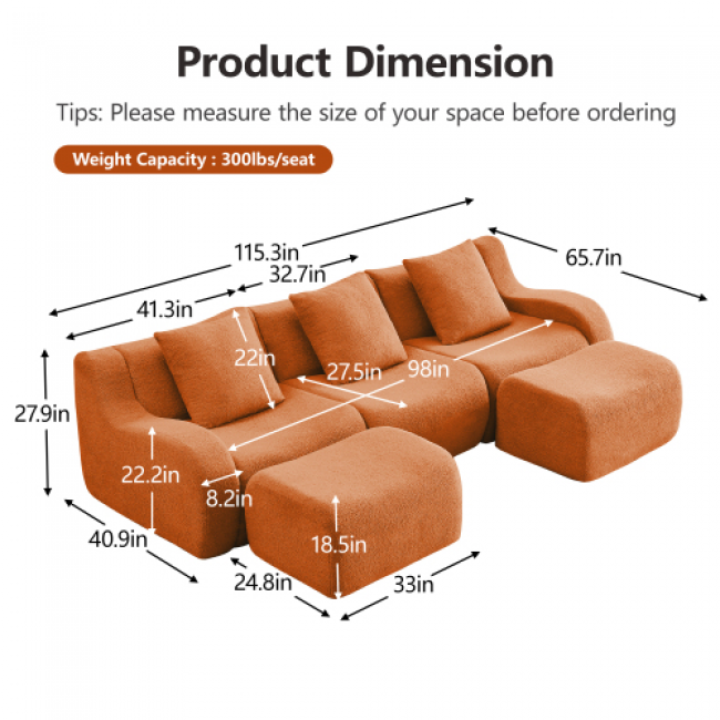 Boneless Sofa Sets - Comfortable Seating | Bulk Wholesale Available - Image 15