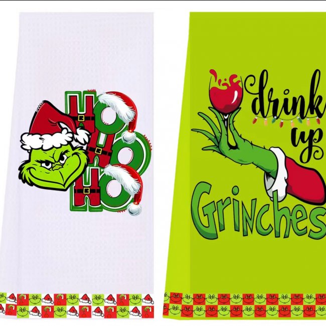 Ultrafine Fiber Waffle Kitchen Towels - Absorbent & Quick-Dry | Bulk Wholesale Discounts - Image 1