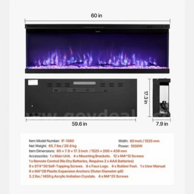 Electric Fireplaces - 160 Units Available | CA, GA Warehouses - Image 3