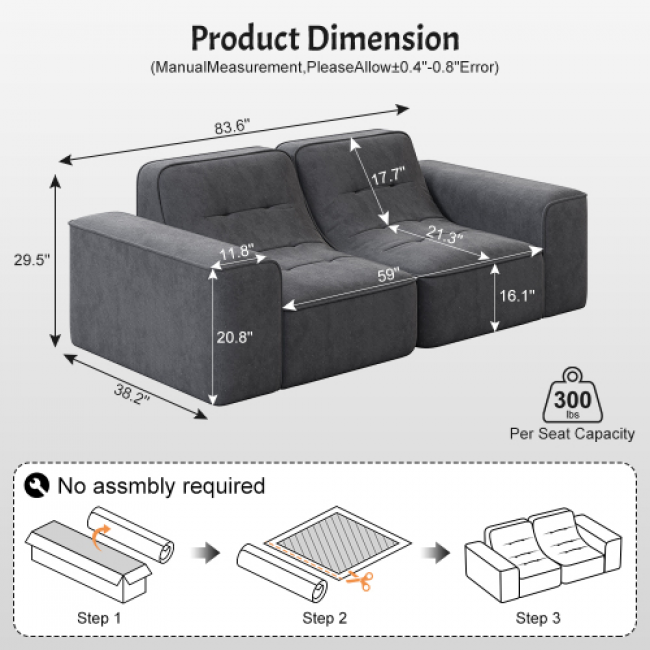 5-Piece American Modular Sofa - Comfortable Seating | Wholesale Discounts - Image 1