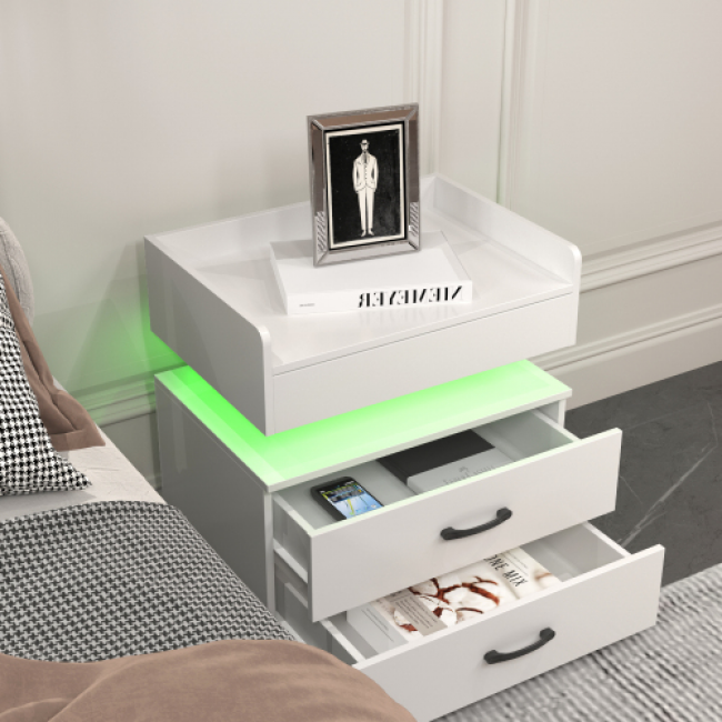 Bedside Table Set 43 - Elegant Bedroom Storage | Wholesale Direct - Image 1