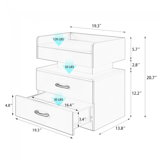 Bedside Table Set 43 - Elegant Bedroom Storage | Wholesale Direct - Image 4