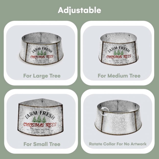 Christmas Tree Skirt 640pc - Adjustable Metal Base | Bulk Custom Orders - Image 4
